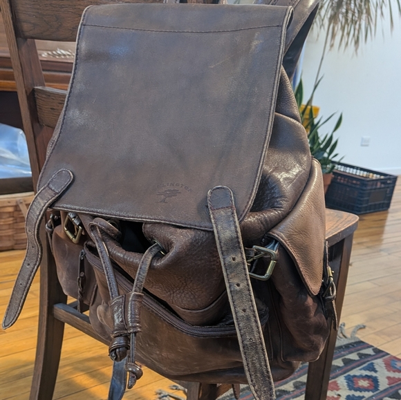 Brown Leather Backpack main image 4